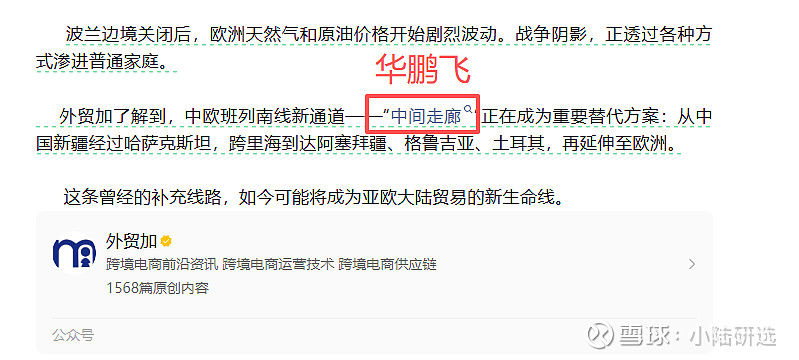华鹏飞：率先打通跨里海中间走廊快速通道