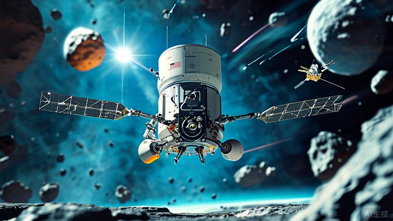 国家航天局发布天问二号探测器与地球合影