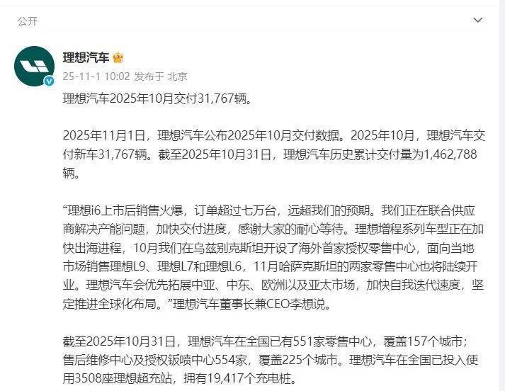 炸裂！小鹏汽车、小米汽车、零跑......10月交付量最新出炉！
