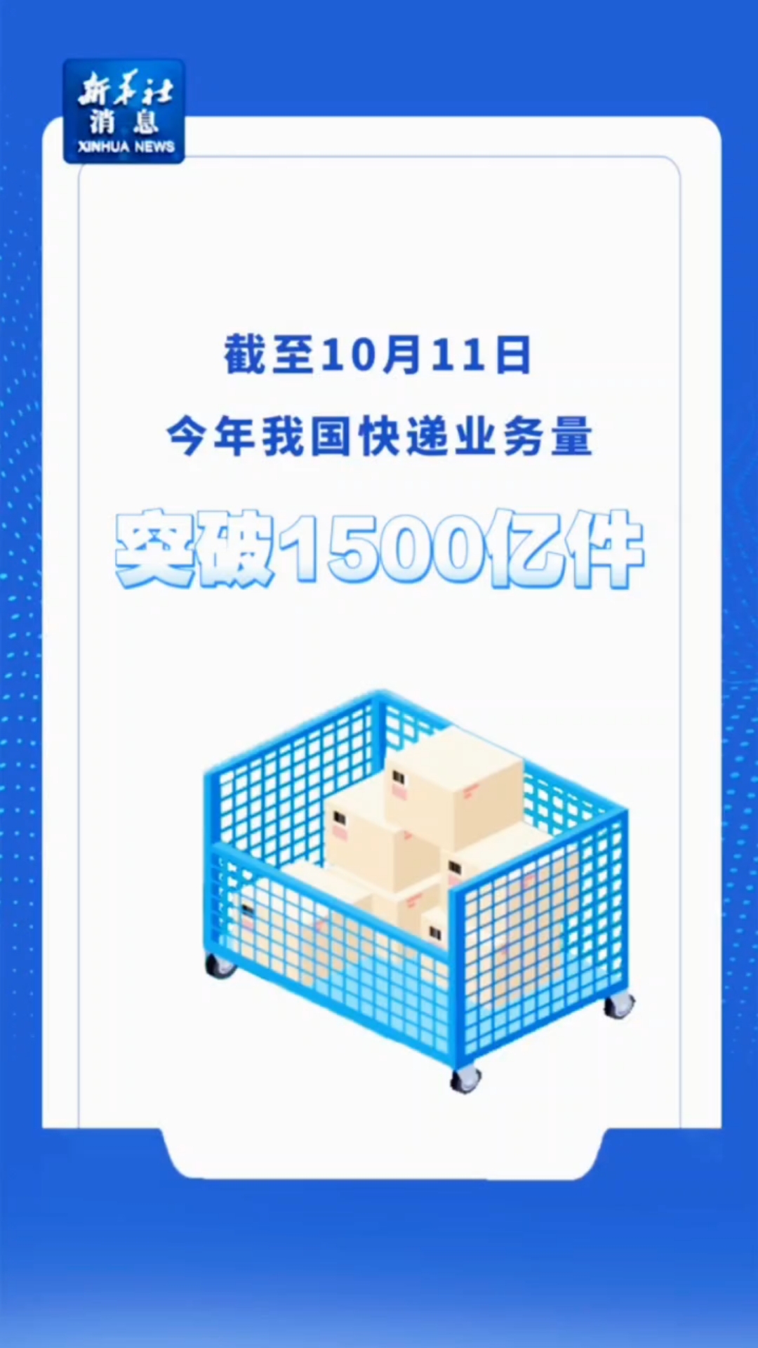 国家邮政局：2025年快递业务量完成1989.5亿件
