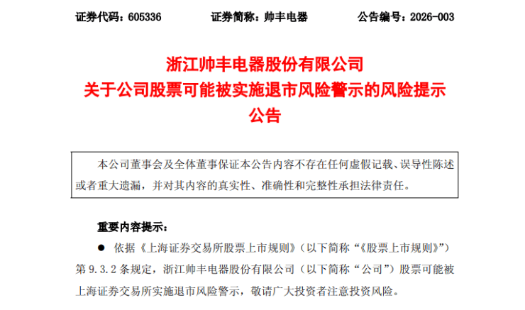 下修业绩预告!002856,可能被实施退市风险警示!